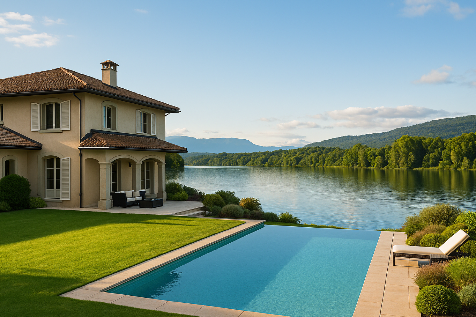 Quel est le prix moyen des maisons de luxe avec vue sur le lac à Divonne-les-Bains ?