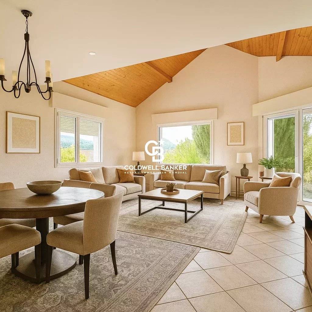 À Vendre:  Maison familiale à vendre de 169 m² avec jacuzzi, jardin arboré et 5 chambres – Vue dégagée à Cranves Sales 74380