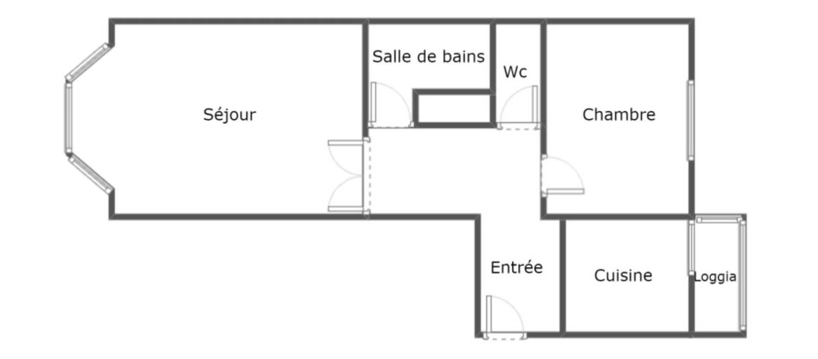 Appartement T2 à vendre à Annecy 74000 centre proche lac avec cachet et fort potentiel