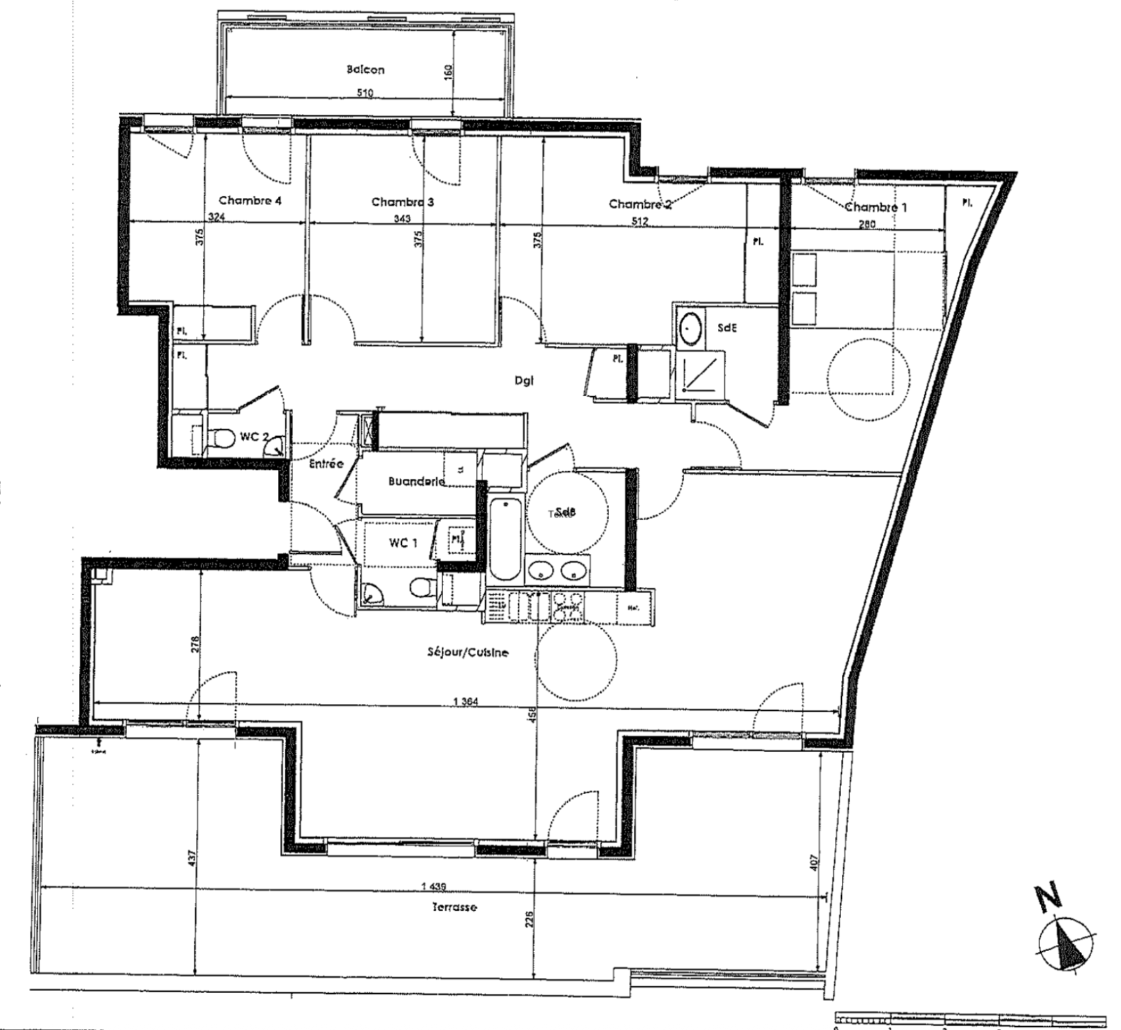 A vendre T4 attique avec terrasse et vue Mont-Blanc à Annemasse centre 74100