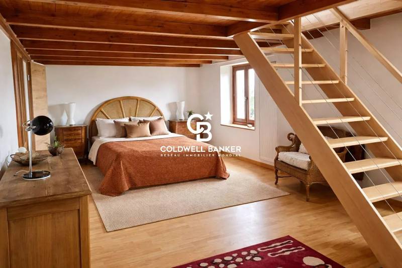 Maison de village avec vue dégagée sur le Lac Léman – 110 m² – Saxel