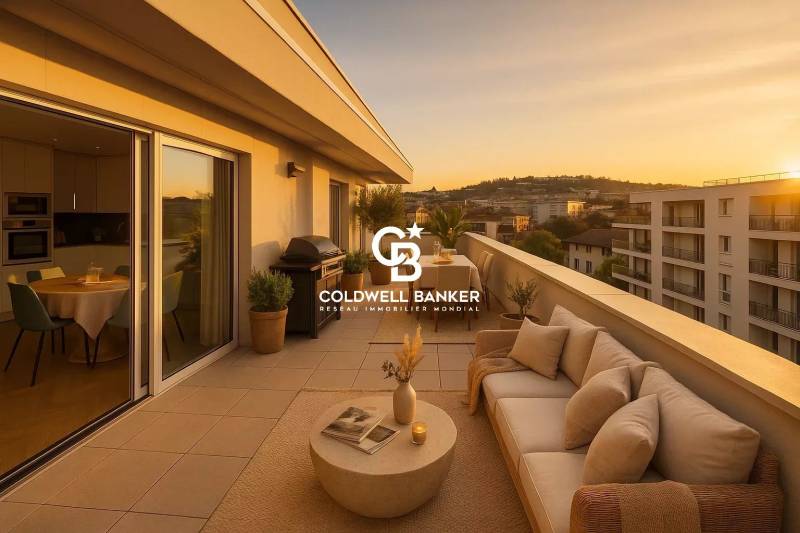 À Vendre: Attique avec terrasse centre-ville proche Tram et gare avec garage - Annemasse 74100