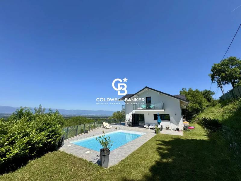 Villa d'architecte à vendre à Cranves-Sales avec piscine et vue panoramique sur le Jet d'Eau